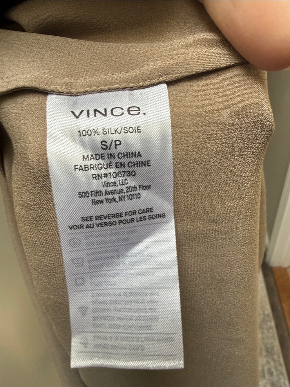 Vince silk short sleeved blouse pullover blouse - Picture 6 of 8